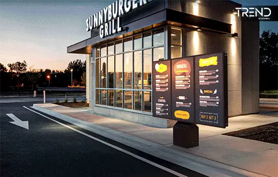 Seamless Outdoor Drive-Thru Display Technology